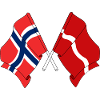 Flag Norway, flag Latvia