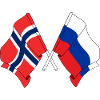 Flag Norway, flag Russia