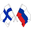 Flag Finland, flag Russia