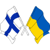 Flag of Finland and flag Ukraine