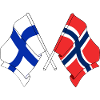 Flag Finland, flag Norway