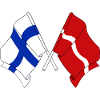 Flag Finland, flag Latvia
