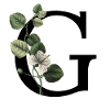 Letter G Botanical Green