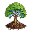 A big tree with roots