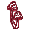 Toadstool embroidered