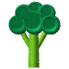 Embroidered broccoli