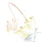 Retro Fishing Sketch