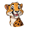 Guépard souriant amical pour vous