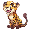 Cute smiling young cheetah