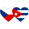 Czech Republic Cuba Flag Heart