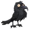 Mystic Black Raven Eye-catcher