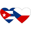 Cuba Czech Republic Flag Heart