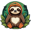 Sloth in the forest