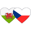 Wales Czech Republic Flag Heart