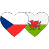 Czech Republic Wales Flag Heart