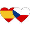 Spain Czech Republic Flag Heart
