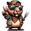 Capybara Peacezeichen