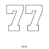 The number 77