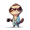 Grumpy | Funny Sloth | Coffee lovers