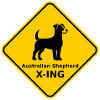 Sign "Australian Shepherd X-ING"