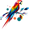 Abstract Macaw