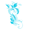 Blaues Ornamentmuster