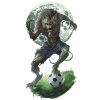 Fußball Werewolf Soccer Player