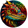 Abstract Lizard - Geometric Design