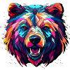 Abstract Bear Design - Bear Print