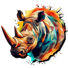 Rhinoceros Abstract Design