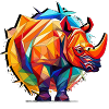 Abstract rhinoceros design