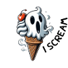 I scream. Funny summer design