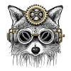 Raton laveur steampunk
