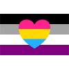 Drapeau panromantique asexué