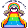 LGBTQ Pride Sloth Rainbow Slide