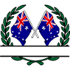 Flags Australia laurel wreath banner