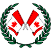 Flags Canada in laurel wreath