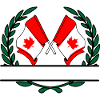 Flags Canada laurel wreath banner