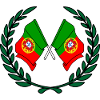 Flags Portugal in laurel wreath