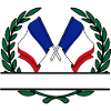 Drapeaux France couronne de laurier bannière