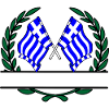 Flags Greece laurel wreath banner