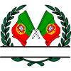 Flags Portugal laurel wreath banner