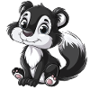 Cute Skunk Cartoon Character