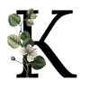 Green Botanical Letter K