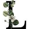 Green Botanical Letter L