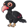 Adorable Turkey Vulture Character