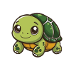 Cute turtle with big eyes