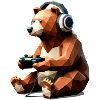Gaming Bear with Headset & Controller