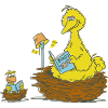 Sesamstraße Bibo Und Klein Bibo Lesen Im Nest