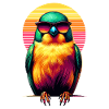 Retro Sunset Sunglasses Canary Birdwatching